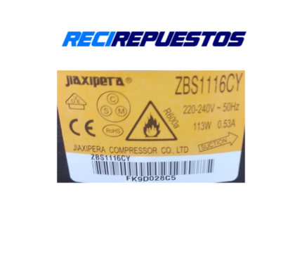 Compresor frigorífico Jiaxipera ZBS1116CY